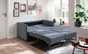 Schlafsofa MILANO Stoff Corto mit zwei Liegeflächen in Blau