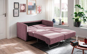 Schlafsofa MILANO Stoff Corto mit zwei Liegeflächen in Rosa