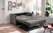 Schlafsofa MILANO Stoff Corto mit zwei Liegeflächen in Grau-Braun