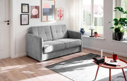 Schlafsofa MILANO Stoff Corto mit zwei Liegeflächen in Silber