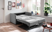 Schlafsofa MILANO Stoff Corto mit zwei Liegeflächen in Silber