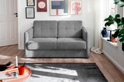 Schlafsofa MILANO Stoff Corto mit zwei Liegeflächen in Grau