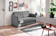 Schlafsofa MILANO Stoff Corto mit zwei Liegeflächen in Grau