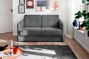 Schlafsofa MILANO Stoff Corto mit zwei Liegeflächen in Anthrazit