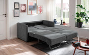 Schlafsofa MILANO Stoff Corto mit zwei Liegeflächen in Anthrazit