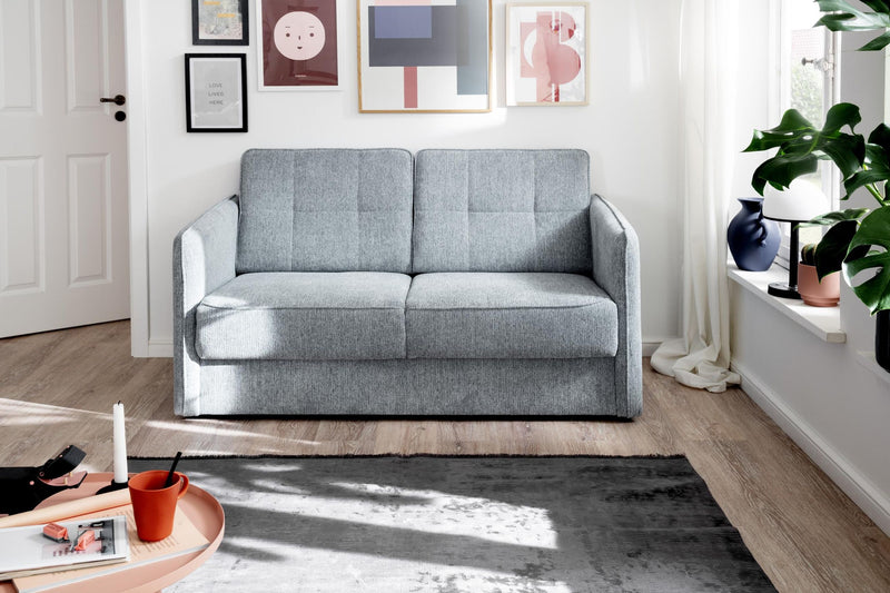 Schlafsofa MILANO Stoff Corto mit zwei Liegeflächen in Mint