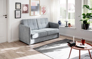 Schlafsofa MILANO Stoff Corto mit zwei Liegeflächen in Mint