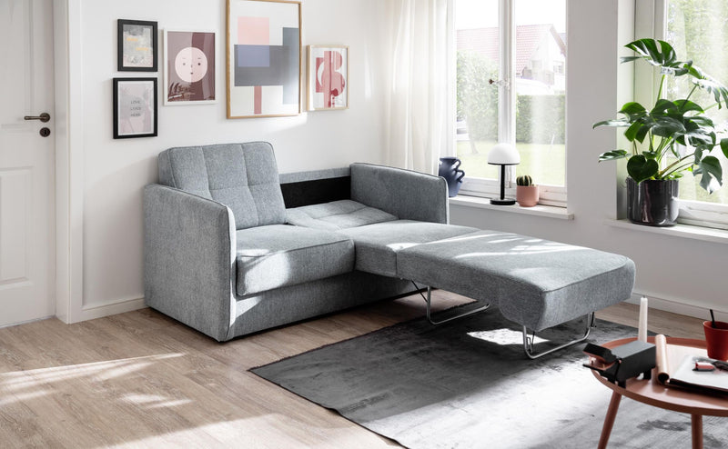 Schlafsofa MILANO Stoff Corto mit zwei Liegeflächen in Mint