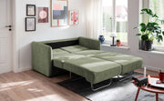 Schlafsofa MILANO Stoff Corto mit zwei Liegeflächen in Grün