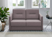 Schlafsofa Funktionssofa REGI Stoff Travis mit getrennten Liegeflächen in Rosa