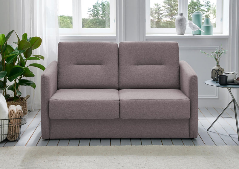 Schlafsofa Funktionssofa REGI Stoff Travis mit getrennten Liegeflächen in Rosa