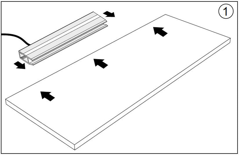 LED Beleuchtungsleiste Farbton neutral weiß 400 mm 3er-Set