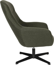 Zuiver Lounge Sessel YUKI drehbar mit angesagten Bouclé Stoff Grün