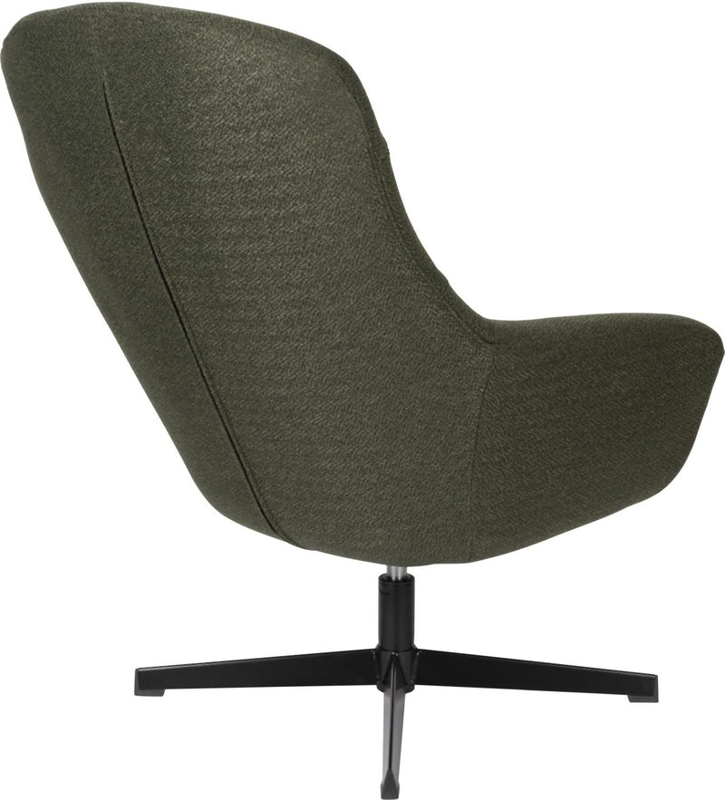 Zuiver Lounge Sessel YUKI drehbar mit angesagten Bouclé Stoff Grün