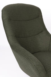 Zuiver Lounge Sessel YUKI drehbar mit angesagten Bouclé Stoff Grün