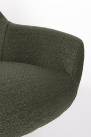 Zuiver Lounge Sessel YUKI drehbar mit angesagten Bouclé Stoff Grün