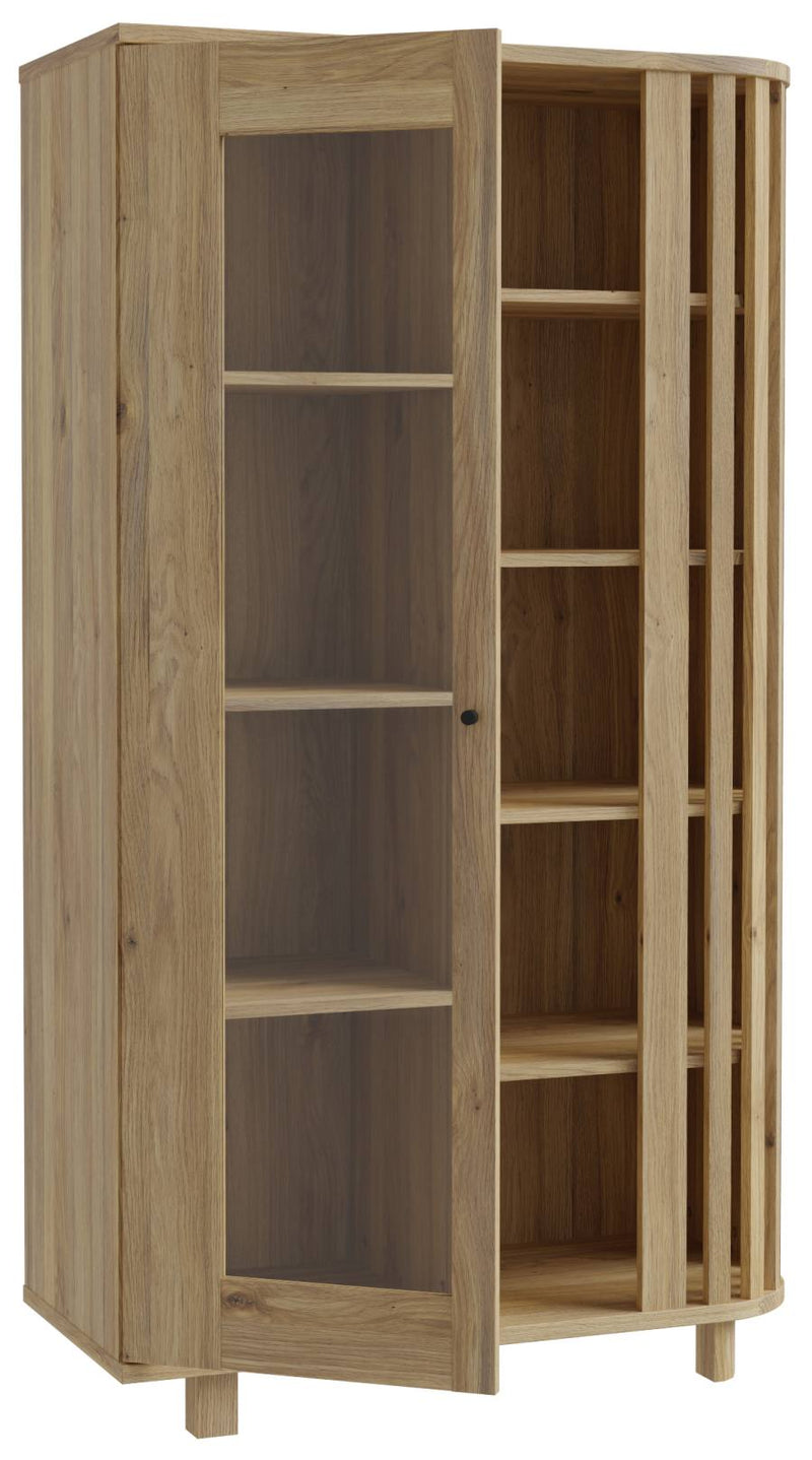 Highboard Vitrine RANFLURY Optik Mauvella Eiche von Forte