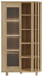 Highboard Vitrine RANFLURY Optik Mauvella Eiche von Forte