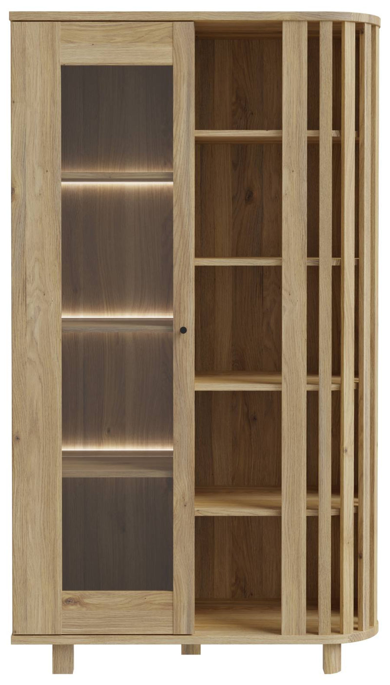 Highboard Vitrine RANFLURY Optik Mauvella Eiche von Forte