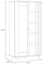 Highboard Vitrine RANFLURY Optik Mauvella Eiche von Forte