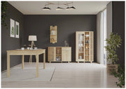 Highboard Vitrine RANFLURY Optik Mauvella Eiche von Forte