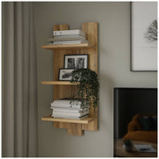 Wandboard RANFLURY mit 3 Ablagen Optik Mauvella Eiche
