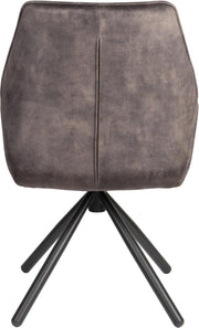 Stuhl Esszimmerstuhl Armlehnenstuhl JAMIE in Grau-Braun