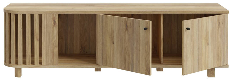 Wohnwand RANFLURY 01 Wohnzimmerschrank 3-tlg. Optik Mauvella Eiche
