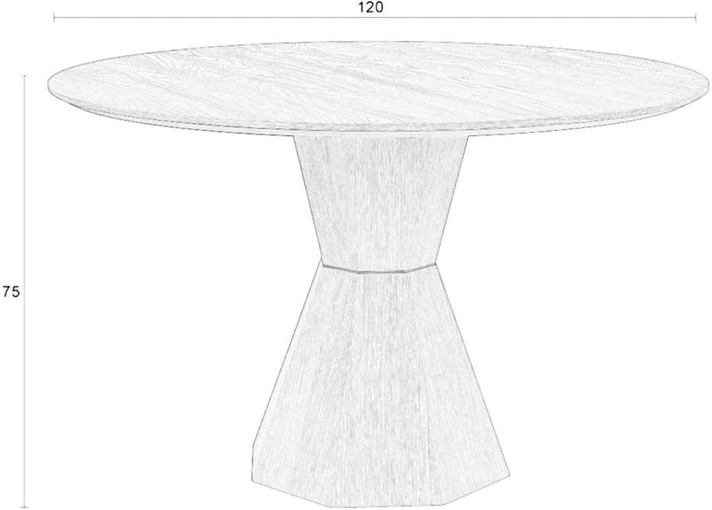 Tisch Esstisch LOTUS Rund Ø 120 cm von Zuiver Eiche furniert