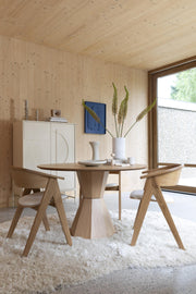 Tisch Esstisch LOTUS Rund Ø 120 cm von Zuiver Eiche furniert