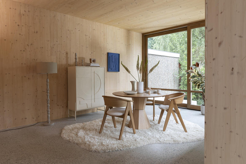Tisch Esstisch LOTUS Rund Ø 120 cm von Zuiver Eiche furniert
