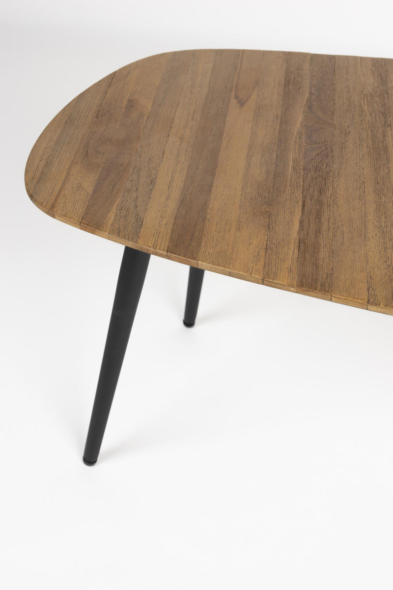 Couchtisch GUALDO aus recyceltem Teakholzfurnier von Zuiver