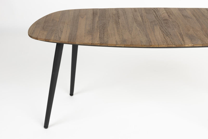 Couchtisch GUALDO aus recyceltem Teakholzfurnier von Zuiver
