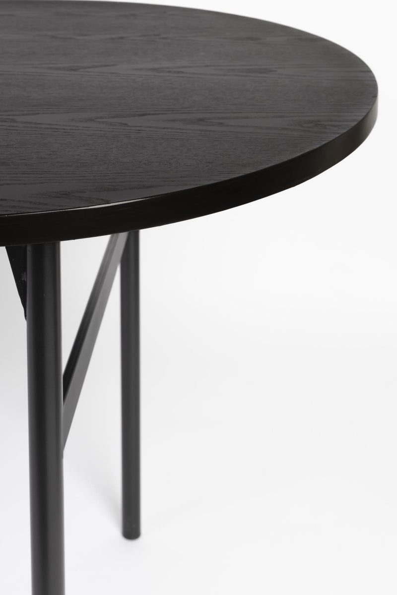 Esstisch MARCIO BLACK furniert 180 x 80 cm mit abgerundeter Platte