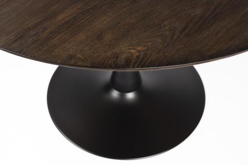 Tisch Esstisch RAKU BROWN BLACK furniert Ø 110 cm runde Tischplatte