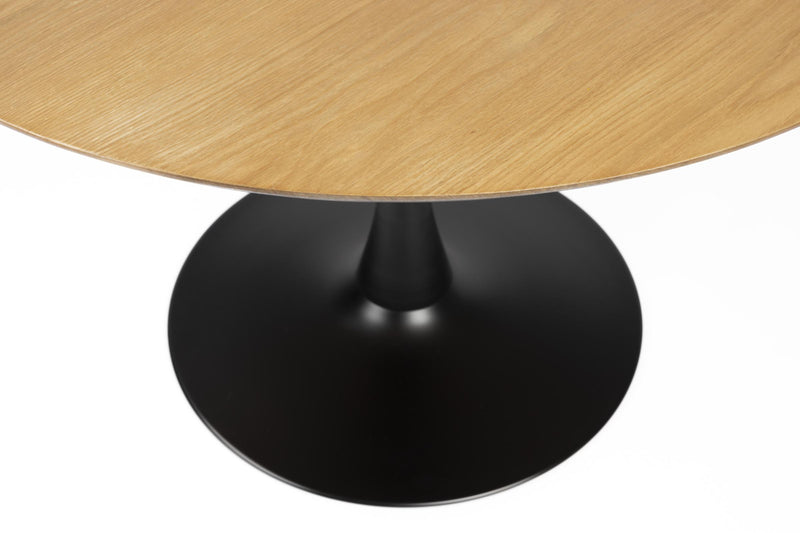 Tisch Esstisch RAKU NATURAL Eiche furniert Ø 110 cm runde Tischplatte