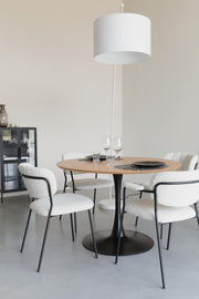 Tisch Esstisch RAKU NATURAL Eiche furniert Ø 110 cm runde Tischplatte