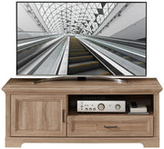 TV Lowboard VIENNA 143 cm Eiche Nachbildung mit Wendefüllung