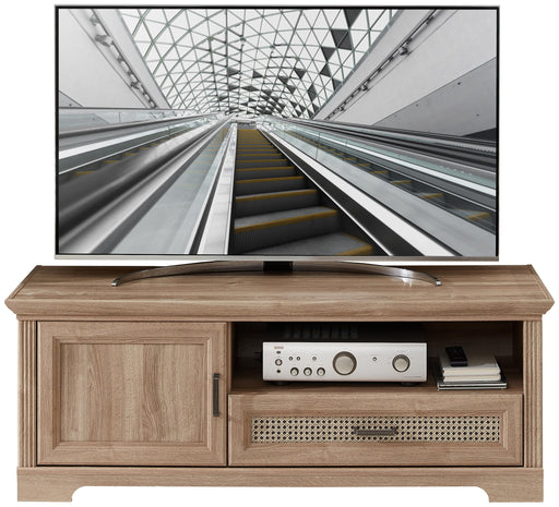 TV Lowboard VIENNA 143 cm Eiche Nachbildung mit Wendefüllung