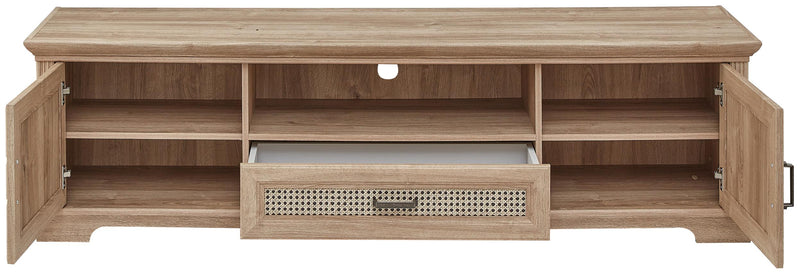 TV Lowboard VIENNA 193 cm Eiche Nachbildung mit Wendefüllung