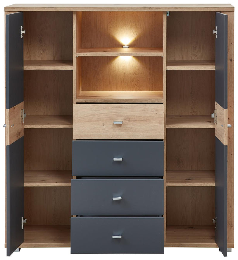 Highboard PABLO Artisan Eiche - Graphit