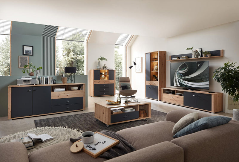 Highboard PABLO Artisan Eiche - Graphit