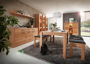 Regal NATURE ONE Front Kernbuche Massivholz - mit LED Beleuchtung