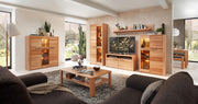 TV Lowboard NATURE ONE 131 cm Front Kernbuche Massivholz