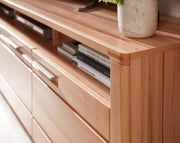 Wohnwand NATURE ONE FF80 - 4-teilig - Front Kernbuche Massivholz