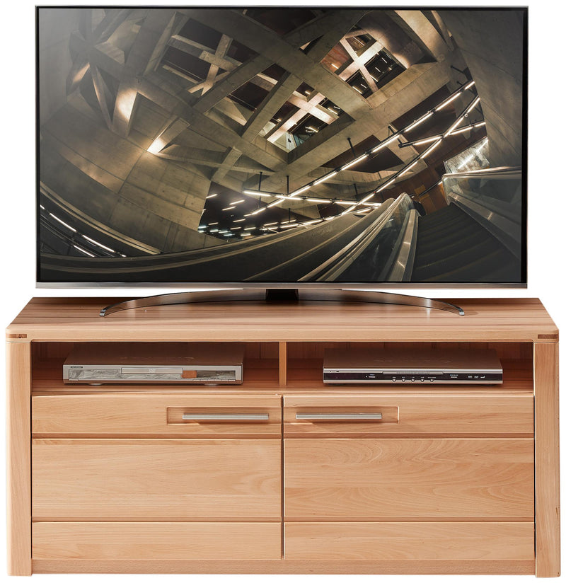 Wohnwand NATURE ONE FF82 - 4-teilig - Front Kernbuche Massivholz