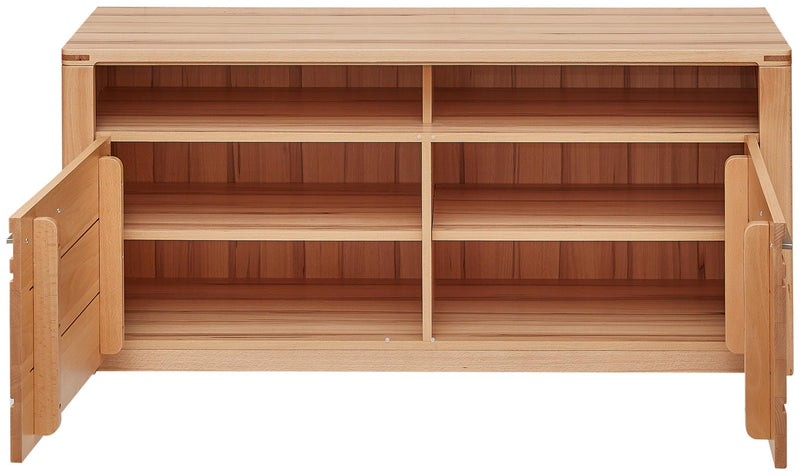 Wohnwand NATURE ONE FF82 - 4-teilig - Front Kernbuche Massivholz