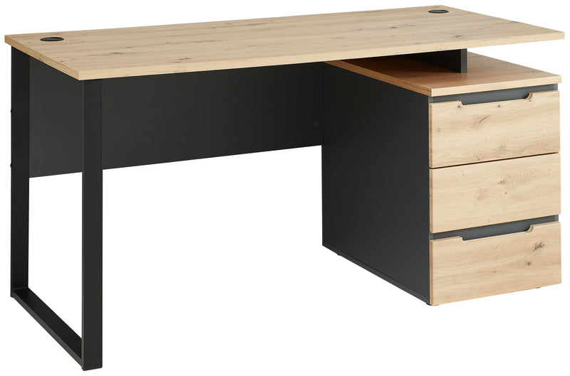 Schreibtisch MEMPHIS Artisan Eiche 150 x 73 cm mit Container