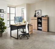Schreibtisch MEMPHIS Artisan Eiche 150 x 73 cm mit Container