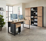 Büroschrank MEMPHIS 1-türig GH05 Front Artisan Eiche Korpus Graphit